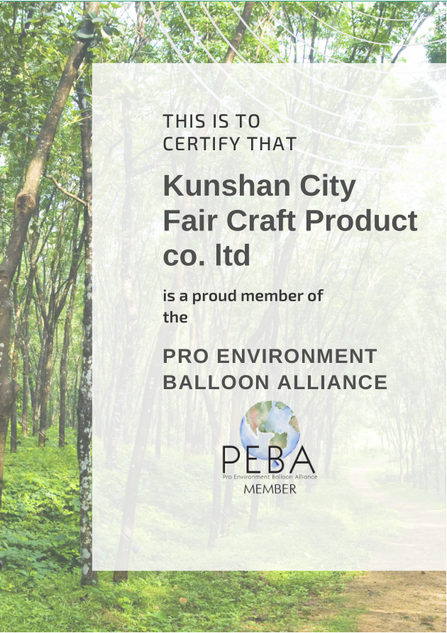 Fair Company successfully joined the PEBA Balloon Environmental Protection Alliance