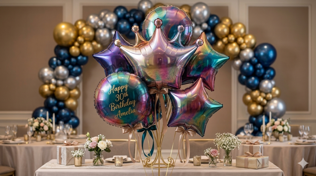 Bulk party Mylar balloons showcasing premium high-saturation vibrant colors for long-term commercial party balloon decorations wholesale.