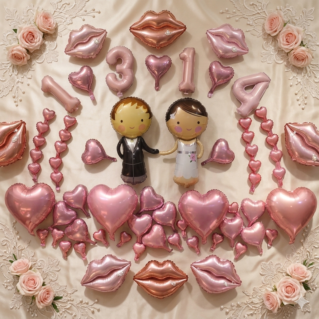 Bulk valentine foil balloons in solid glossy red heart shape for wedding romantic event party decor.
